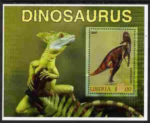 Liberia 2005 Dinosaurs #6 perf souvenir sheet unmounted mint