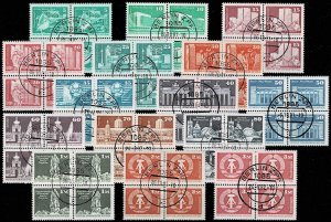 DDR 1980,Sc#2071 and more used,Structure in the GDR, small format in block of 4