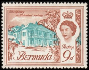 Bermuda 182 - Mint-NH - 9p Library / Historical Society (1962)