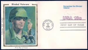 UNITED STATES FDC 18¢ Blind Veterans Envelope 1981 Colorano