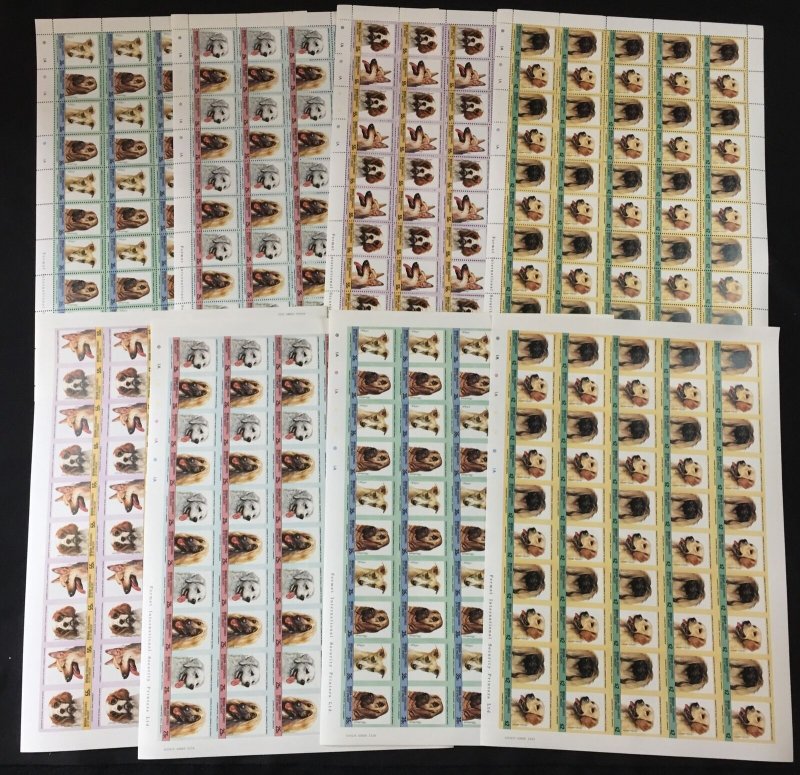 St Vincent Grenadines Dogs Sheets x 8 MNH (400 Stamps) BLK21