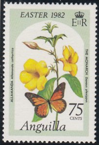 Anguilla 1982 MNH Sc #482 75c Allamanda, Monarch butterfly