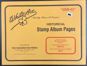 White Ace Historical Stamp Album Pages US Regular Supplement USR-42 2013 NEW