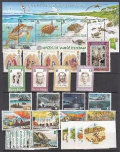 Pitcairn Islands Scott 358 // 681 Mint NH sets (Catalog Value $82.00)