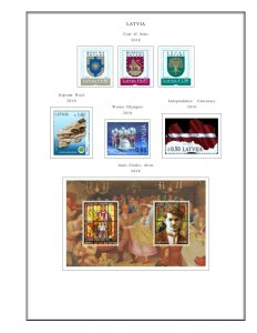 Latvia - CD-Rom Stamp Album 1918- 2018  Color Illustrated Album Pages