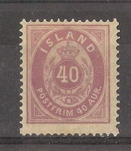 Iceland 1882-95 40Aur SG23/shade Mint