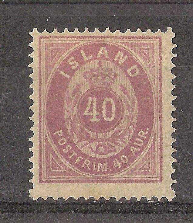 Iceland 1882-95 40Aur SG23/shade Mint