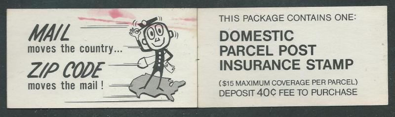 U. S.  Scott Q13  MNH  Domestic Parcel Post Insurance Stamp