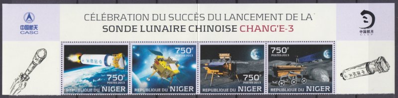 2013 Niger 2521-2524Strip+Tab Chinese lunar probe Chang'e-3 12,00 €