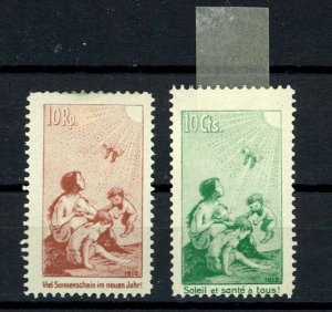 SWITZERLAND FORERUNNERS 1912, I, II FINE UNUSED HINGED