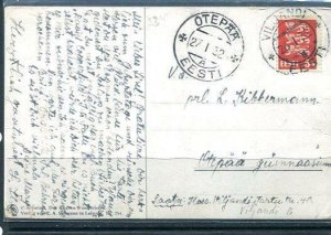 Estonia/Estland Postal card Used cancel 27/1/32 Otepaa Single Usage  9489