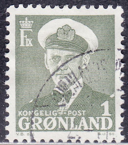 Greenland 28 USED 1950 King Frederik IX