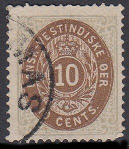 Danish West Indies 10 Used