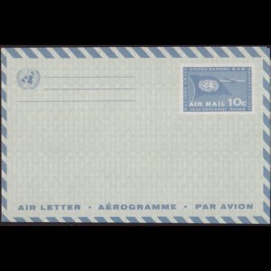 UN-NEW YORK 1959 - Aerogramme-Flag 10c
