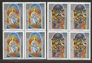 VATICAN CITY   SC# 615-16    BLK/4    FVF/MNH