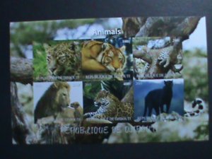 DJIBOUTI-2011-WORLD FAMOUS ENDANGERED ANIMALS MNH IMPERF SHEET-VERY FINE