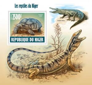 NIGER 2013 SHEET REPTILES TURTLES CROCODILES LIZARDS nig13618b