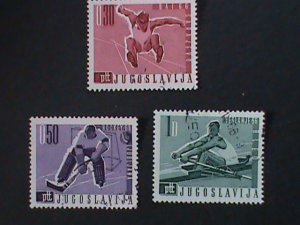 YUGOSLAVIA 1966 SC#798-800 25TH WORLD ICE HOCKEY CHAMPIONSHIPS CTO VF-