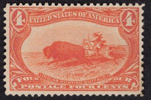 US #287 Very Fine, w/Original Gum. Lightly Hinged.