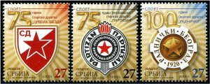 2020 Serbia Sports (3)  (Scott 906-08) MNH