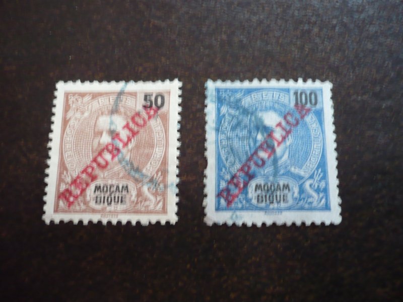 Stamps - Mozambique - Scott# 212, 214 - Used Part Set of 2 Stamps