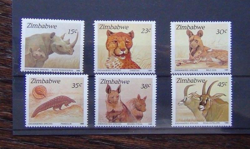 Zimbabwe 1989 Endangered Species set MNH 