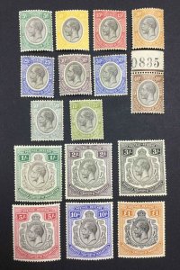 MOMEN: TANGANYIKA SG #93-107 1927-31 MINT OG LH £500 LOT #63835