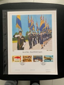 Isle of Man Royal British Legion FDC panel big size, plastic holder