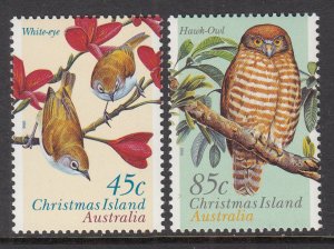 Christmas Island 399-400 Birds MNH VF