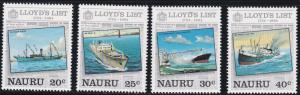 Nauru # 280-283, Lloyds List - Wrecked Ships, NH