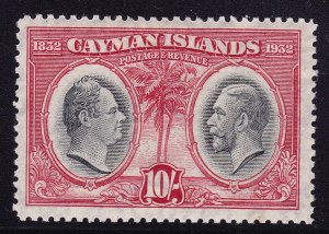 Cayman Islands Scott 80, KWIV & KGV 10/, VF, MVLH. Scott $360