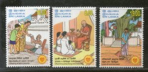 Sri Lanka 2017 Vesak Festival Buddha Religion Stupa Family 3v MNH # 2016