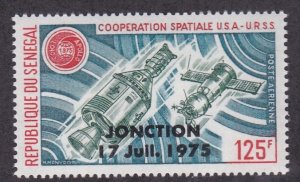 Senegal # C140, Apollo - Soyuz, Space Hookup Overprint, NH, 1/2 Cat.