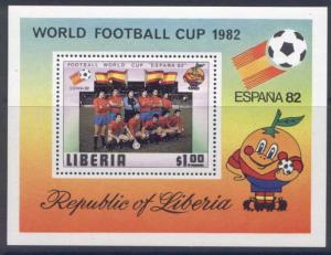 Liberia 892 MNH Sports, World Cup Soccer, Flags, Football