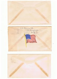 6 Postally used Minkus WWII Patriotic covers