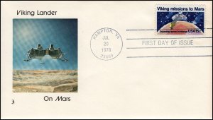 1759-1, 1978, Viking Mission to Mars, First Day Cover, Standard Postmark,