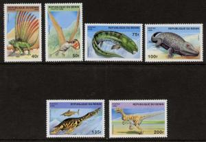 Benin 884-9 MNH Dinosaur, Prehistoric animals