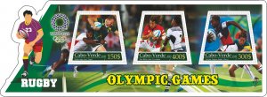 Stamps. Olympic Games Tokyo 2020 year, Rugby 1+1 sheets MNH** perforated NEW