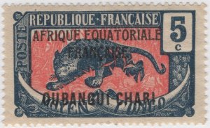 Ubangi-Shari 1924-33 MH Sc 44 5c Leopard Variety