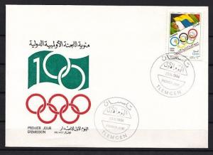 Algeria, Scott cat. 1002. Olympics issue. First day cover.