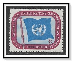 UN New York #4 Flag MNH