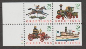 U.S. Scott #2718a Christmas Greetings Stamps - Mint NH Booklet Pane