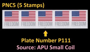 US 5788 Old Glory Freedom F PNC5 APU P111 (from small coil) MNH 2023