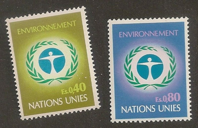 United Nations 25-26 Geneva Human Environment set MNH 1972