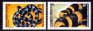 New Caledonia 1983 Local Snakes Complete Mint MNH Set SC 489-490