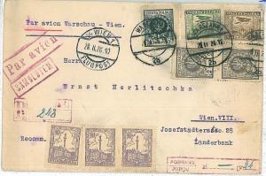 EAGLES - POSTAL HISTORY COVER: POLAND -  FLIGHT : WARSCHAU - WIEN 1926