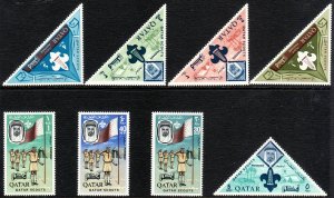 1965 Qatar Boy Scouts complete set (8) MNH Sc# 53 / 60 CV $49.25