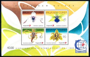 [79896] Papua New Guinea 1995 Flora flowers blumen Orchids Souvenir sheet MNH