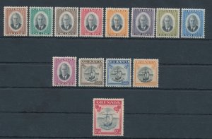 1951 Grenada, Stanley Gibbons n. 172/84 - 13 values - MLH*