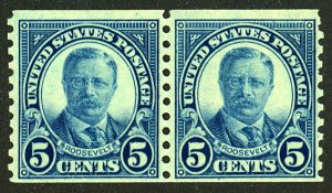 U.S. #602 MINT PAIR OG NH